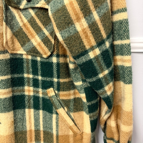 Vintage L.L. Bean Wool Blend Plaid Men's Button Jacket Size Large - Picture 7 of 12